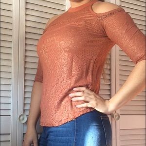 TDC Cold Shoulder Top